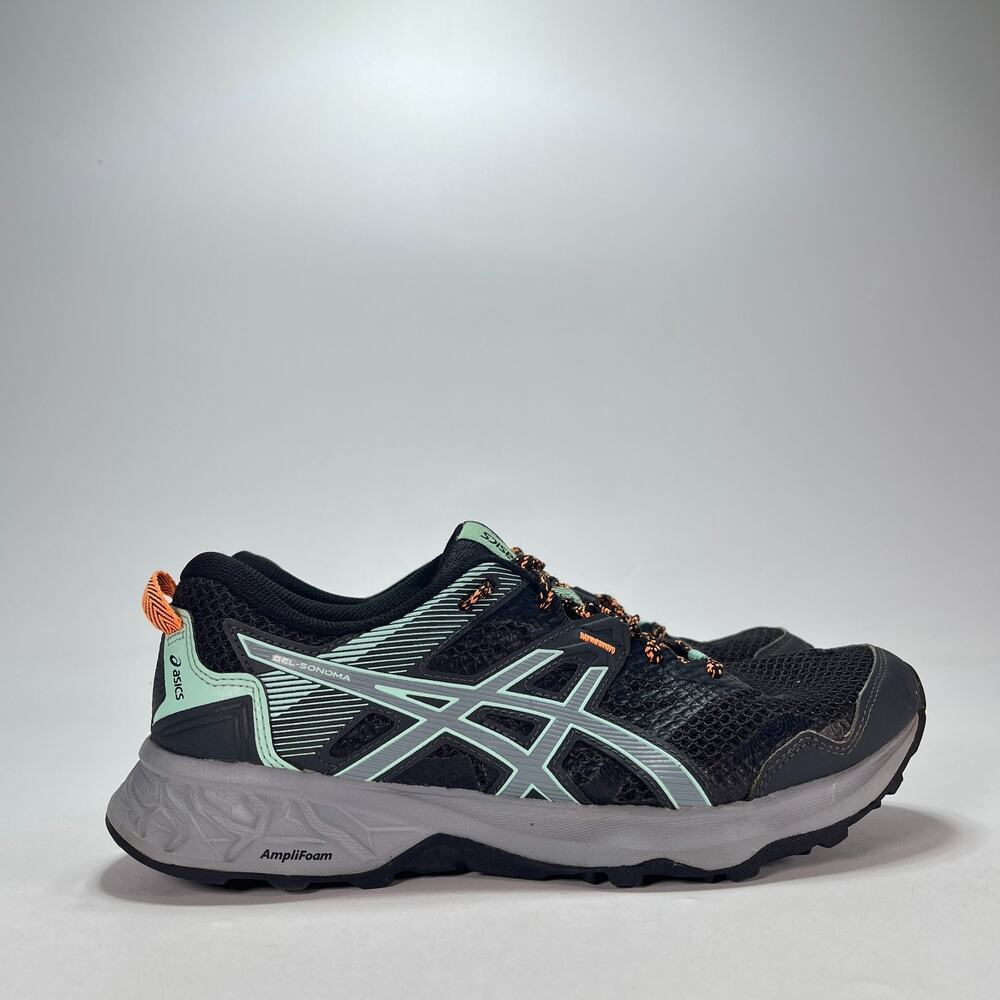 ASICS Gel-Sonoma 5 Graphite Grey Sheet Rock Trail Shoes 1012A568 Womens Size 8.5